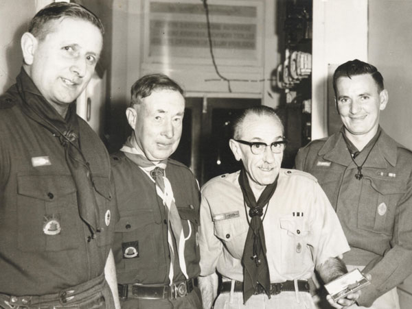 Henry Dadswell receiving Scouting Medal of Merit