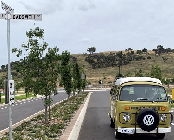 Dadswell Street sign in Whitlam, ACT